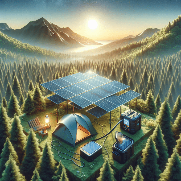 Camping Battery and Solar Panel Setup