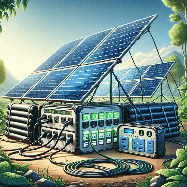 Portable Solar Panel Power Station Setup
